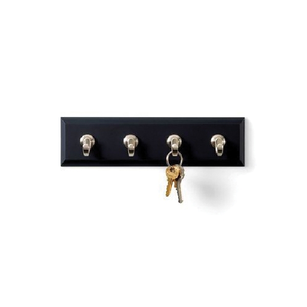 Command HOM-18S-ES Small Key Rail/Hook, 2 lb, 1-Hook, Plastic, Slate