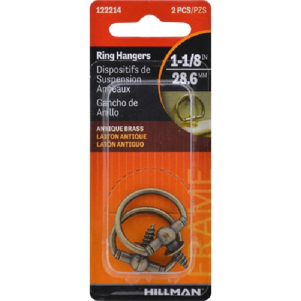 HILLMAN 122214 Decorative Screw-In Ring, Antique Brass - 2