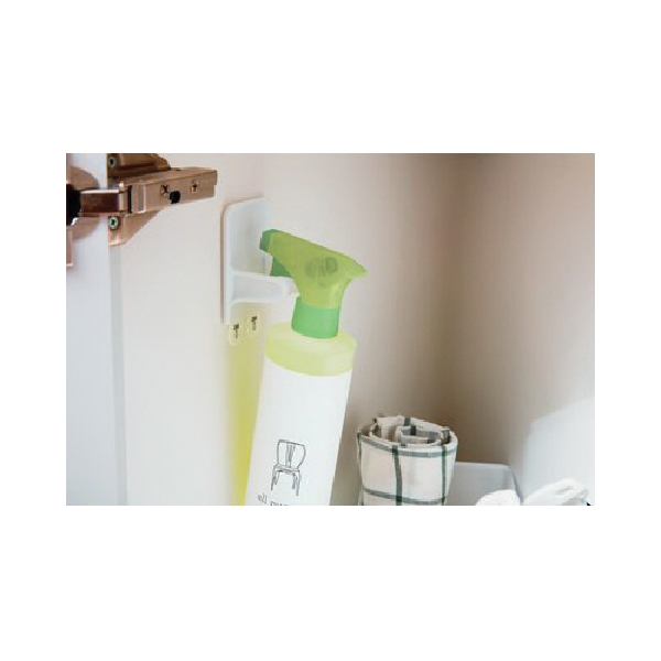 Command 17009-HW2ES Large Spray Bottle Hanger, 32 fl-oz, Plastic, Includes: (2) Hangers, (4) Large Strips