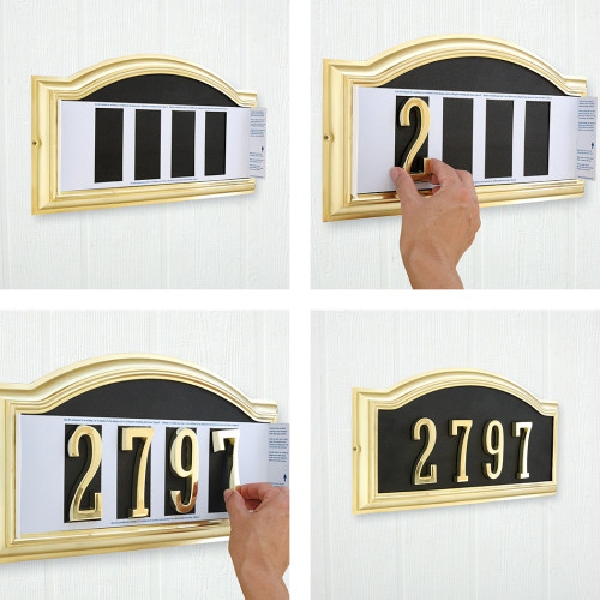 Adhesive House Number, Distinctions, Bronze, 3, 4 in, 1 pk - 2
