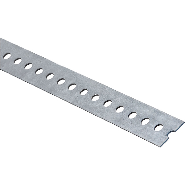 National Hardware N180-141 Slotted Flat Stock, 1-3/8 in W, 72 in L, 0.074 in Thick, Steel, Galvanized, G60 Grade