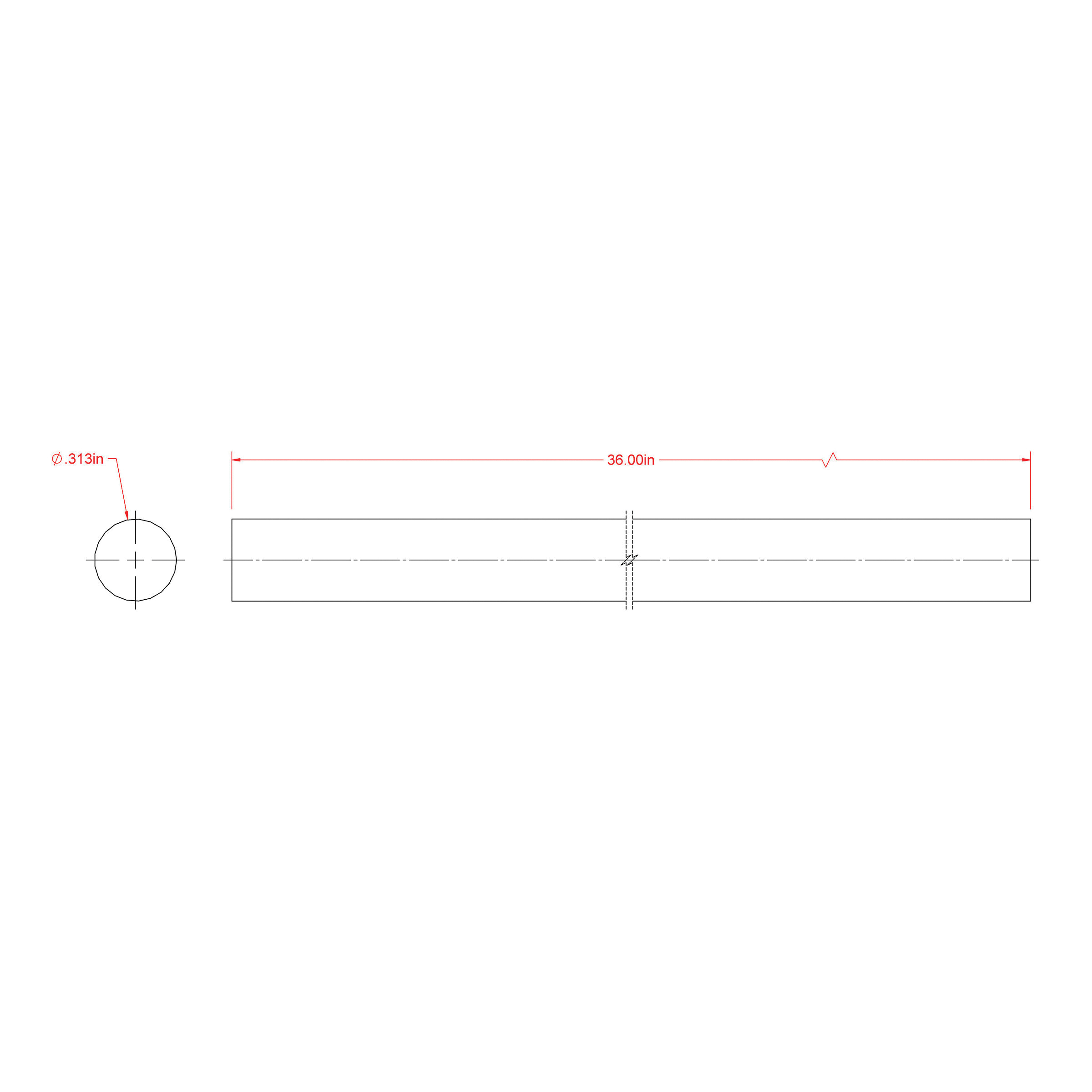 Steelworks 11152 Rod, 5/16 in Dia, 3 ft L, Steel, Zinc-Plated - 3