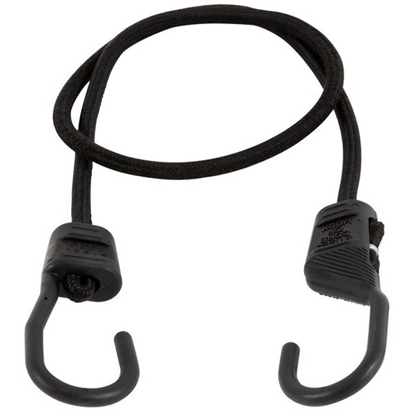 Bungee Cord, Keeper, Zipcord Ultra Series, 36 in L, Rubber, Black, Hook End - 2