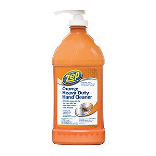 ZU099148 Hand Cleaner, Viscous Liquid, Orange, Solvent Like, 48 oz Bottle
