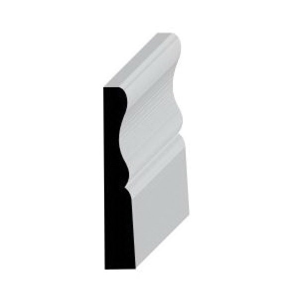 M-ACOL314PR-12 Base Moulding, 12 ft L, 3-1/4 in W, 5/8 in Thick, Finger Joint Profile, Pine Wood