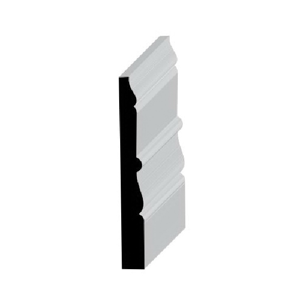M-LB11PR-8 Base Moulding, 8 ft L, 4-1/2 in W, 5/8 in Thick, Finger Joint Profile, Pine Wood