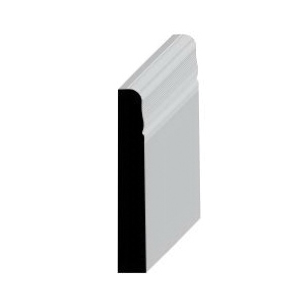 M-B314 Base Moulding, 3-1/4 in W, 1/2 in Thick, Solid Profile, Pine Wood