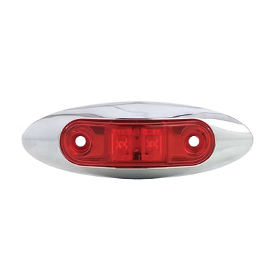 Uriah Products UL168101 Marker/Clearance Light with Chrome Bezel, LED Lamp, Red Lens