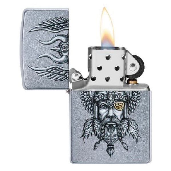 Zippo 29871 Viking Warrior Classic Pocket Lighter, Lighter Fluid, Refillable: Yes - 3
