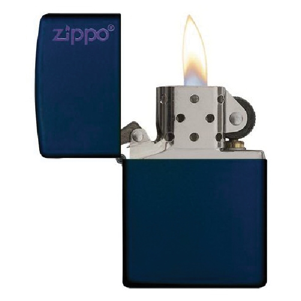 Zippo 239ZL Classic Pocket Lighter with Zippo Logo, Lighter Fluid, Refillable: Yes, Navy - 3
