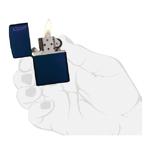 Zippo 239ZL Classic Pocket Lighter with Zippo Logo, Lighter Fluid, Refillable: Yes, Navy - 4