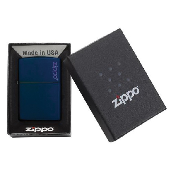 Zippo 239ZL Classic Pocket Lighter with Zippo Logo, Lighter Fluid, Refillable: Yes, Navy - 5