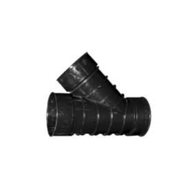 0622AAHAN Corrugated Drain Pipe Wye, 6 in, Barb x Barb x Female, Polyethylene