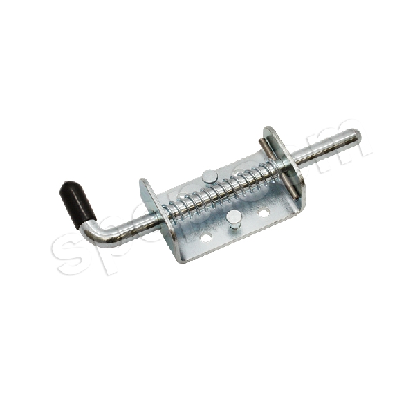 1182ZN Bolt Latch with Stop Pin, 0.43 in Bolt Head, Steel, Zinc