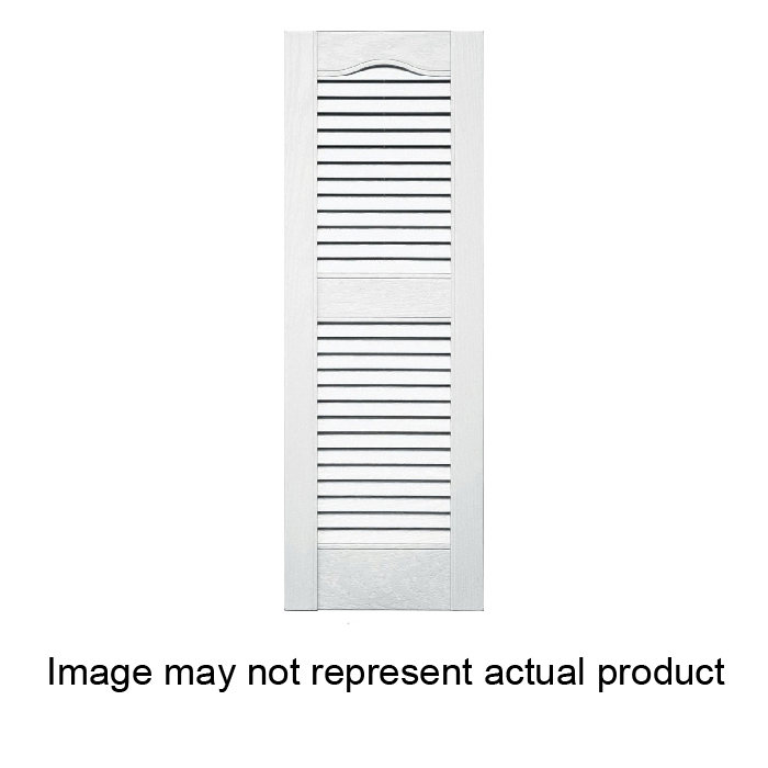 CUSTOM 14583L1 Cathedral Top Center Rail Shutter, 83 in L, 14-1/2 in W, Vinyl