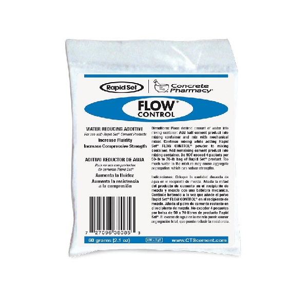 FLOW Control 802100000 Cement Additive, Powder, White, 2.1 oz Packet