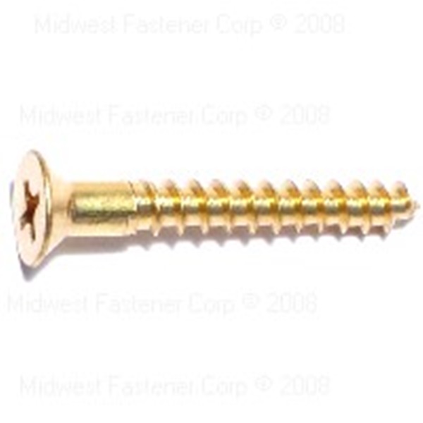 Midwest Fastener 23259 Screw, #9 Thread, 1-1/4 in L, Flat
