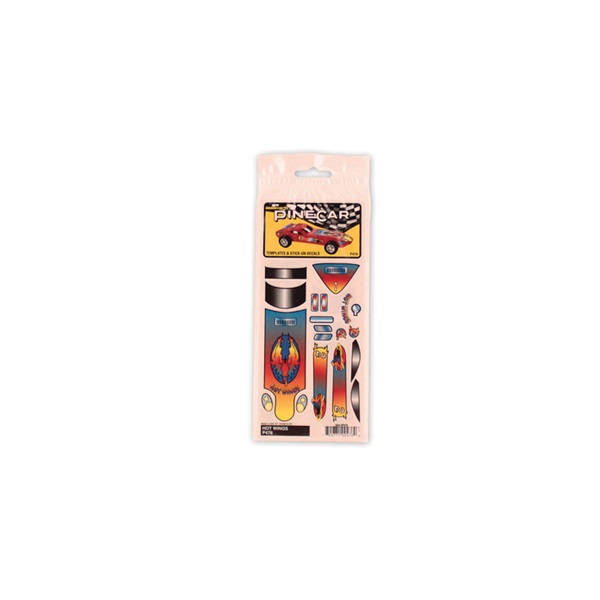 PineCar P476 Hot Wings Template Stick-On Decal