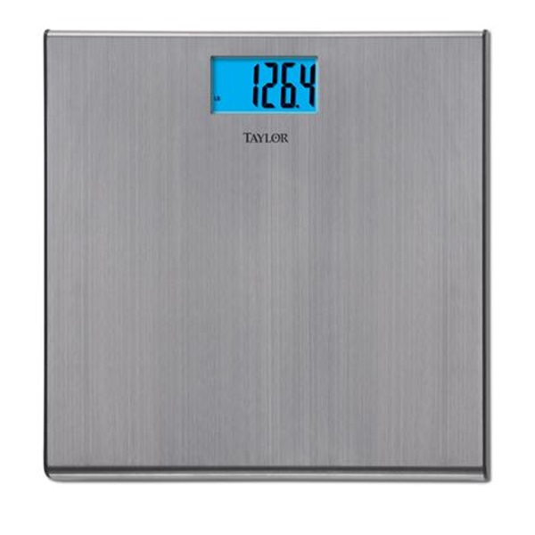 74034102 Bathroom Scale, 440 lb Capacity, LCD Display, Silver