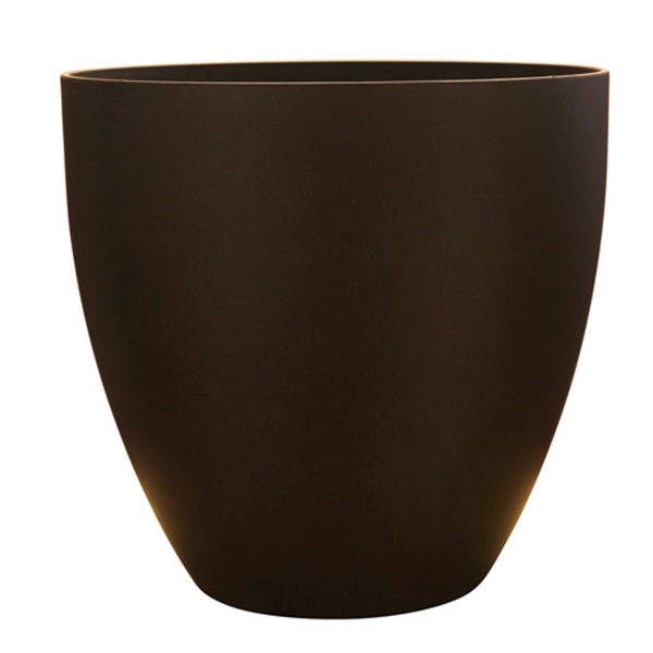 Southern Patio HDR-012320 Planter, 7-1/2 in H, 9-1/4 in W, 9-1/4 in D, Egg, Resin, Coffee