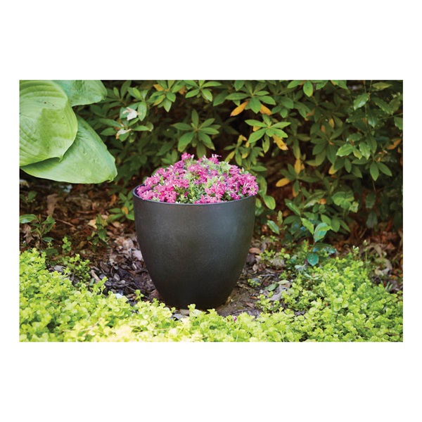 Southern Patio HDR-012320 Planter, 7-1/2 in H, 9-1/4 in W, 9-1/4 in D, Egg, Resin, Coffee