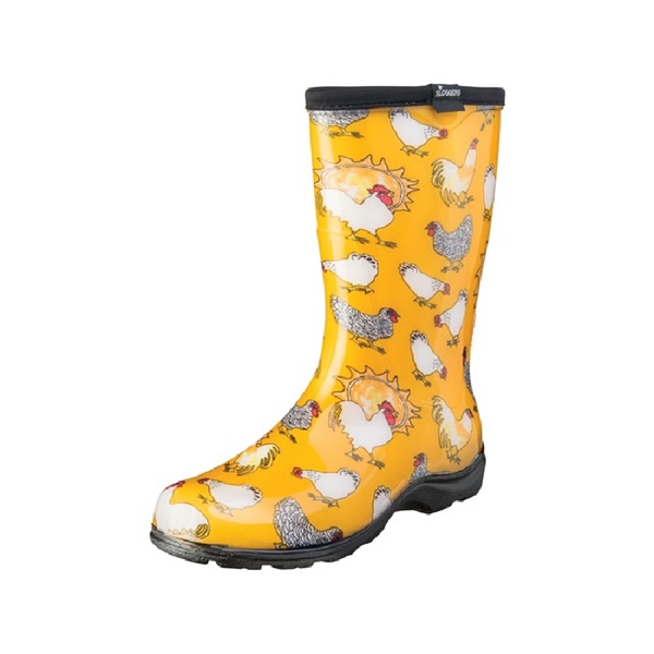 5016CDY-06 Rain and Garden Boots, 6 in, Chicken, Daffodil Yellow