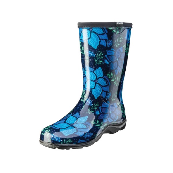 5018SSBL-09 Rain Boots, 9, Spring Surprise, Blue