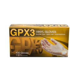 Ammex GPX3 Series GPX348100 Non-Sterile Disposable Gloves, XL, Vinyl, Powder-Free, Clear, 9-1/2 in L - 4