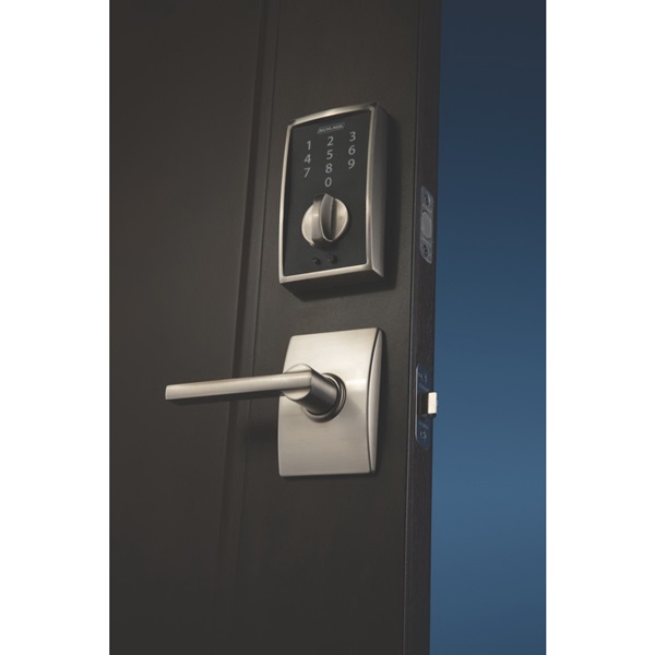 Electronic Deadbolt, Schlage, Century Design, Satin Nickel, Commercial, Residential, 2 Grade - 3