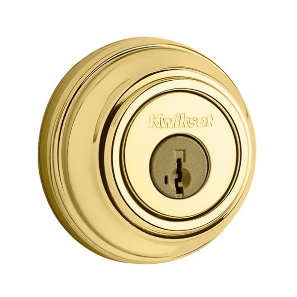 Signature Series 980 3 SMT CP K4 V1 Deadbolt, 1 Grade, K4 Key, Zinc, Polished Brass, 2-3/8, 2-3/4 in Backset