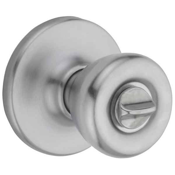 Kwikset 300T 26D Privacy Lockset, 1-7/8 in Dia Knob, 2-19/32 in L x 2-5/8 in W x 2-5/8 in H Dimensions - 2