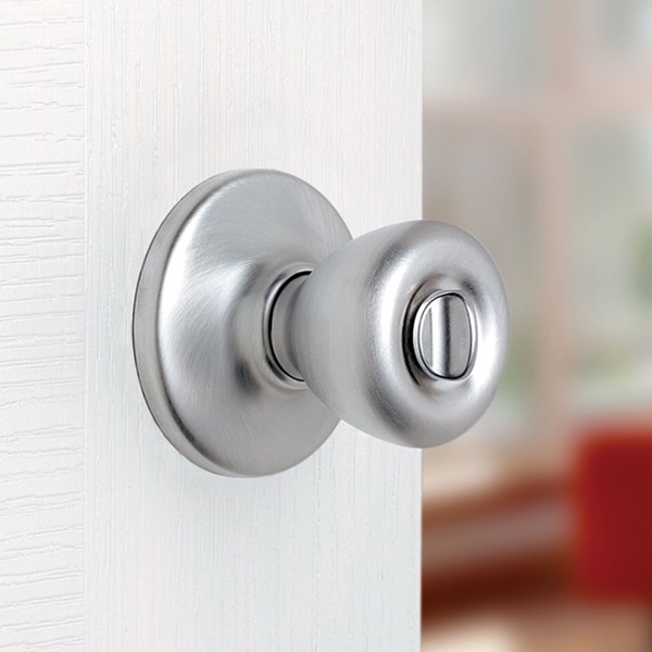 Kwikset 300T 26D Privacy Lockset, 1-7/8 in Dia Knob, 2-19/32 in L x 2-5/8 in W x 2-5/8 in H Dimensions - 4