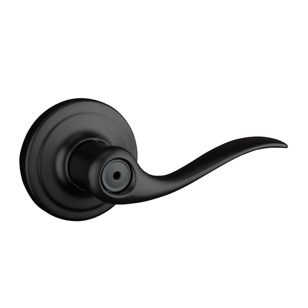 Privacy Lever, Kwikset, Thumbturn Lock, Iron Black, Zinc, Residential, Reversible Hand - 1