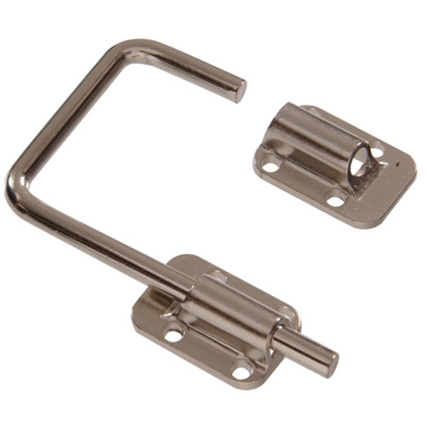 Hardware Essentials 852218 Sliding Door Lock, 2-1/2 in Dimensions, Nickel, 1 PK
