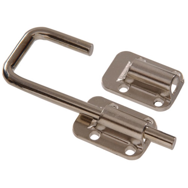 Hardware Essentials 853097 Sliding Door Lock, 1-1/2 in Dimensions, Nickel, 1/PK
