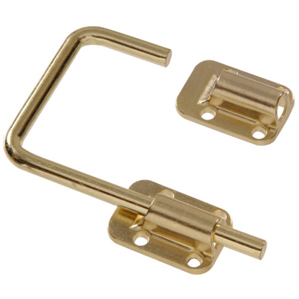 Hardware Essentials 853098 Sliding Door Lock, 2-1/2 in Dimensions, Brass, 1 PK