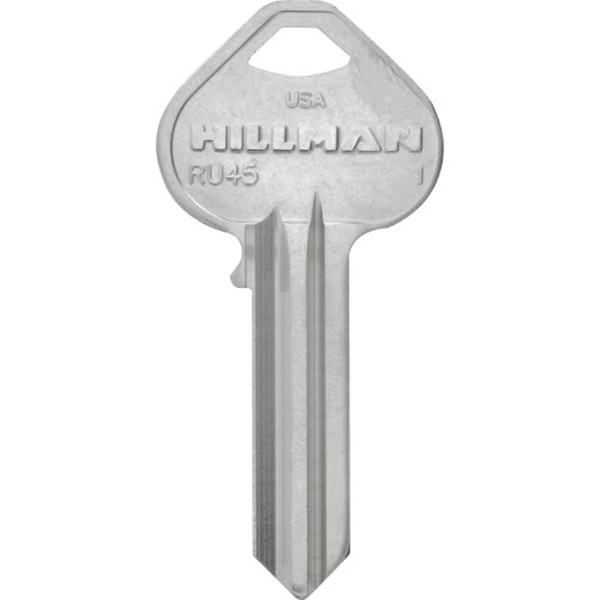 HILLMAN 85268 Key Blank, Brass, Nickel - 1