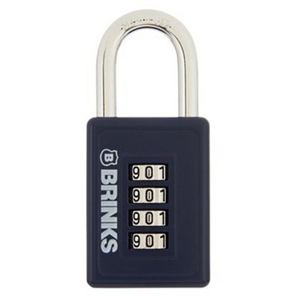 175-50054 Resettable Padlock, 4-Dial Key, 0.28 in Dia Shackle, Steel Shackle, Zinc Body, 40 mm W Body