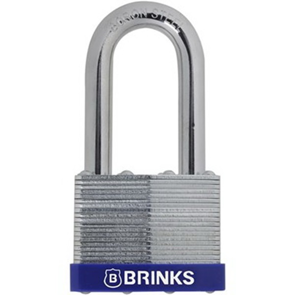 172-52091 Padlock, Long Shackle, 3/8 in Dia Shackle, 2 in H Shackle, Boron Steel Shackle, Steel Body, Chrome