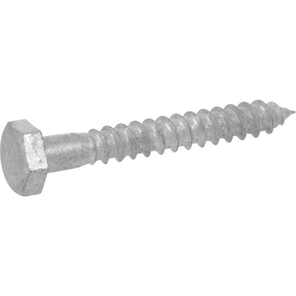 HILLMAN 812022 Lag Screw, 1/4 in Thread, 4-1/2 in OAL, Steel, Galvanized