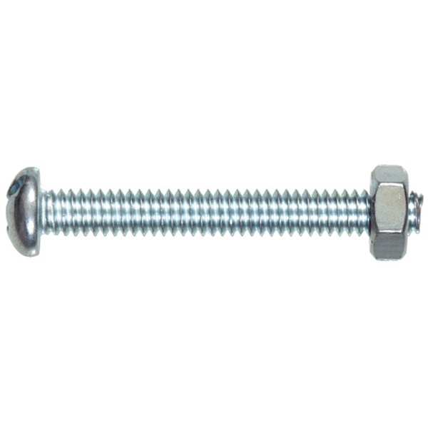 HILLMAN 7662 Stove Bolt, #6-32 Thread, 2 in OAL, Steel, Zinc - 2