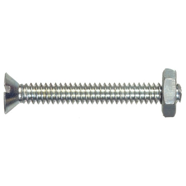 HILLMAN 7779 Stove Bolt, #8-32 Thread, 1-1/4 in OAL, Steel, Zinc - 2