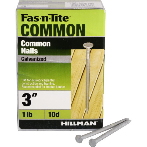 Common Nails, Fas-N-Tite, Hot Dipped, Galvanized, 3 in, 1 lb, - 5