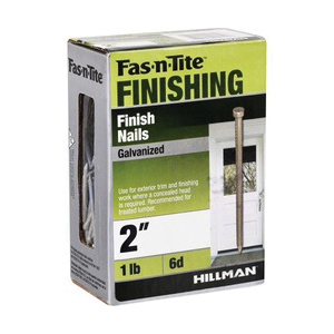 Fas-n-Tite 461305 Finishing Nail, 6D, 2 in L, Steel, Hot-Dipped Galvanized, Brad Head, 1 lb