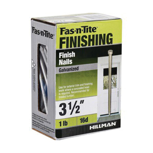 Finish Nails, Fas-N-Tite, Hot Dipped, Galvanized, 3-12 in, 1 lb, - 3