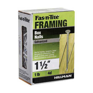 Box Nails, Fas-N-Tite, Hot Dipped, Galvanized, 1-1/2 in, 1 lb, - 3