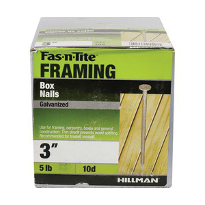 Box Nails, Fas-N-Tite, Hot Dipped, Galvanized, 3 in, 5 lb, - 4