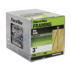 Box Nails, Fas-N-Tite, Hot Dipped, Galvanized, 3 in, 5 lb, - 5