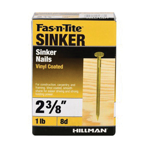 Sinker Nails, Fas-N-Tite, Vinyl Coated, 2-3/8 in, 1 lb, - 3