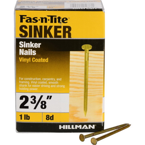 Sinker Nails, Fas-N-Tite, Vinyl Coated, 2-3/8 in, 1 lb, - 5
